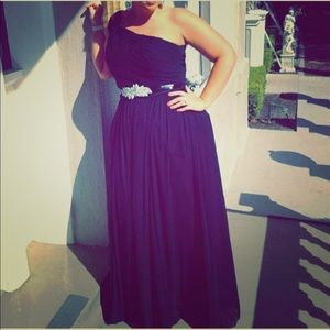 Black chiffon bridesmaid/formal dress.